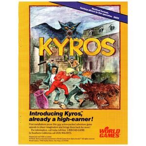 Kyros Arcade Video Game Ad 1980s World Games New Release